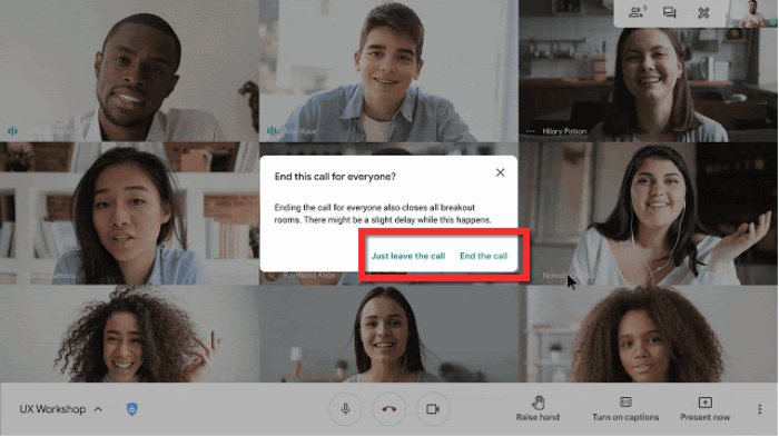 كيفية إنهاء الاجتماع في Google Meet: دليل خطوة بخطوة