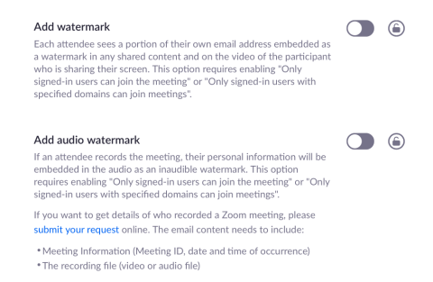 Zoom 회의에서 이미지 및 오디오 워터마크를 추가하여 보안을 유지하는 방법