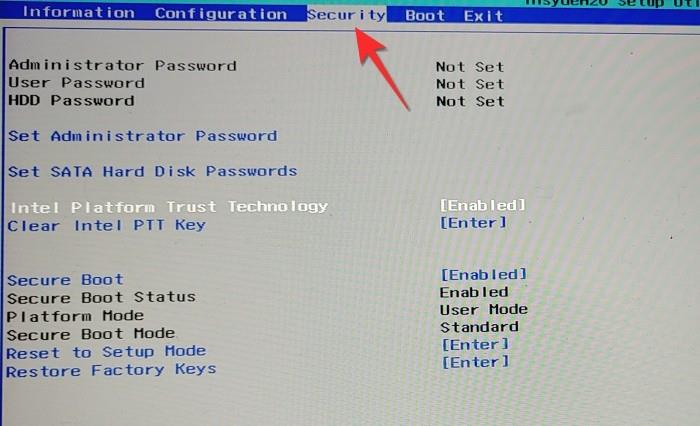 วิธีเปิดใช้งาน TPM 2.0 และ Secure Boot ใน BIOS สำหรับ Windows 11