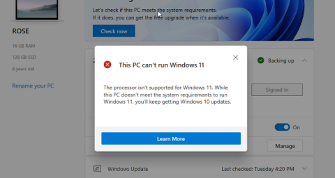 Windows 11PCヘルスチェックエラーをバイパスする方法