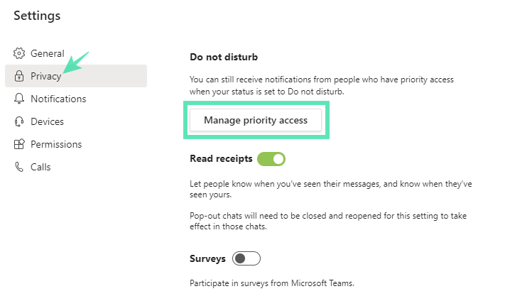Come ricevere notifiche durante lo stato Non disturbare in Microsoft Teams