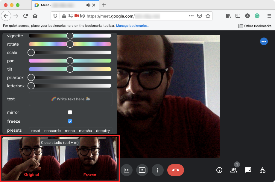 Come bloccare lo schermo o la fotocamera su Google Meet