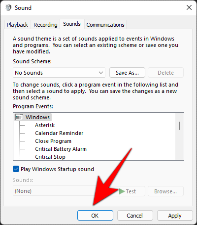 Come disattivare i suoni di avviso di Windows 11