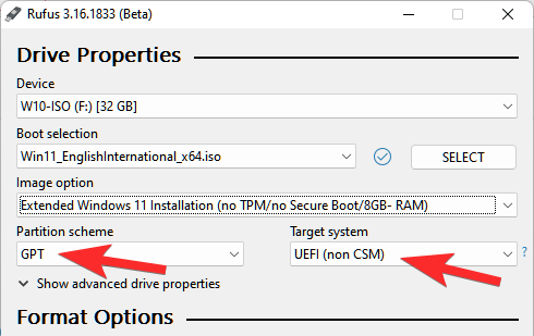 Como usar o Rufus para desativar o TPM e a inicialização segura na unidade USB inicializável do Windows 11