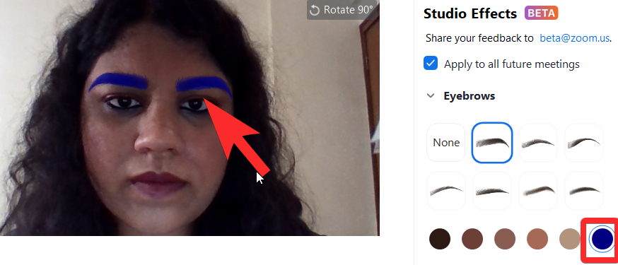 Zoom Studio Effects : Comment changer vos sourcils, vos lèvres, votre moustache et votre barbe avec des filtres