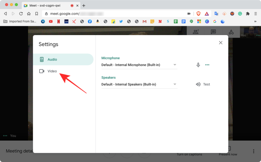 Como virar ou espelhar a câmera no Google Meet no Windows e Mac