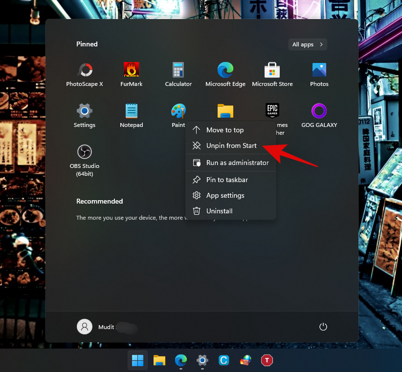 Como personalizar o menu Iniciar no Windows 11