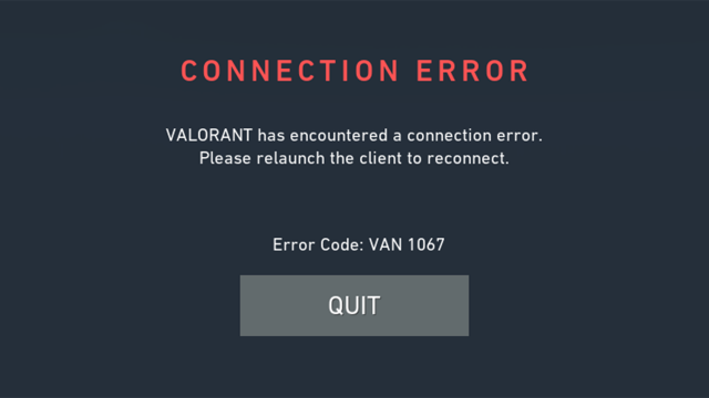 VAN 1067 Errore di Windows 11: come risolvere il problema di Valorant