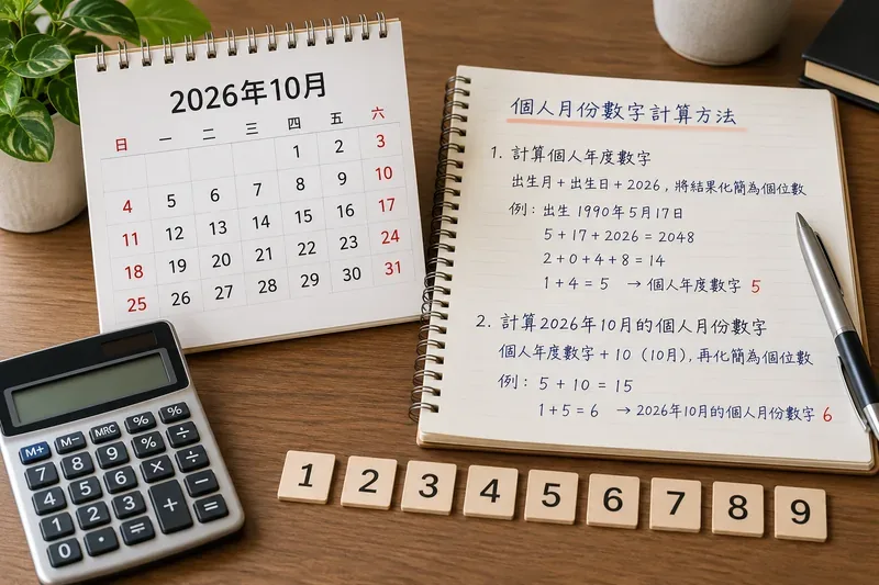 2026年10月個人月份數字問答：如何計算，1到9各代表什麼？