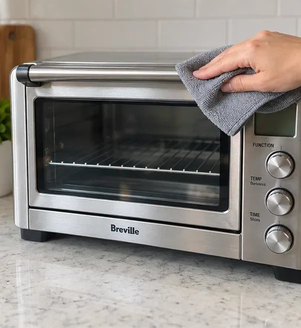 Cómo limpiar un horno tostador Breville sin dañar el interior.