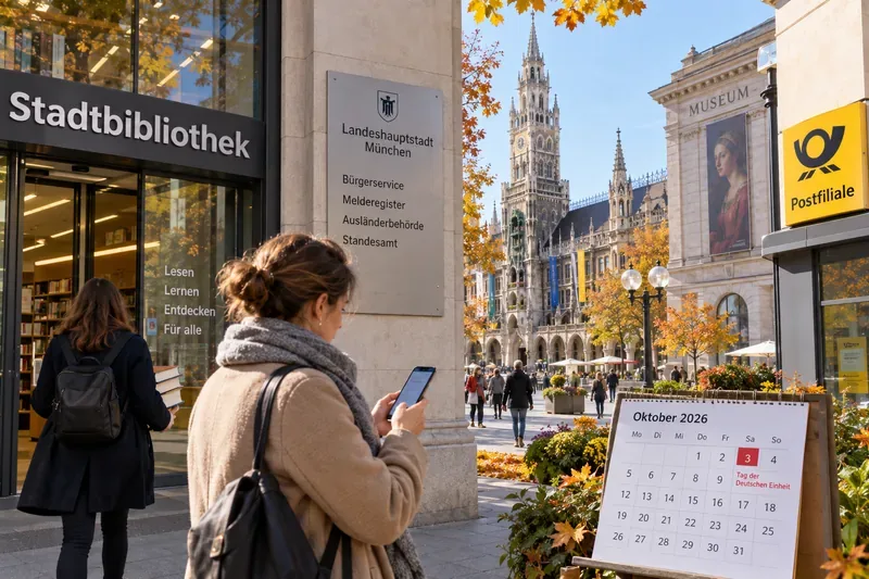München im Oktober 2026: Schließtage von Stadtbibliothek, Museum, Post und Bürgerservice