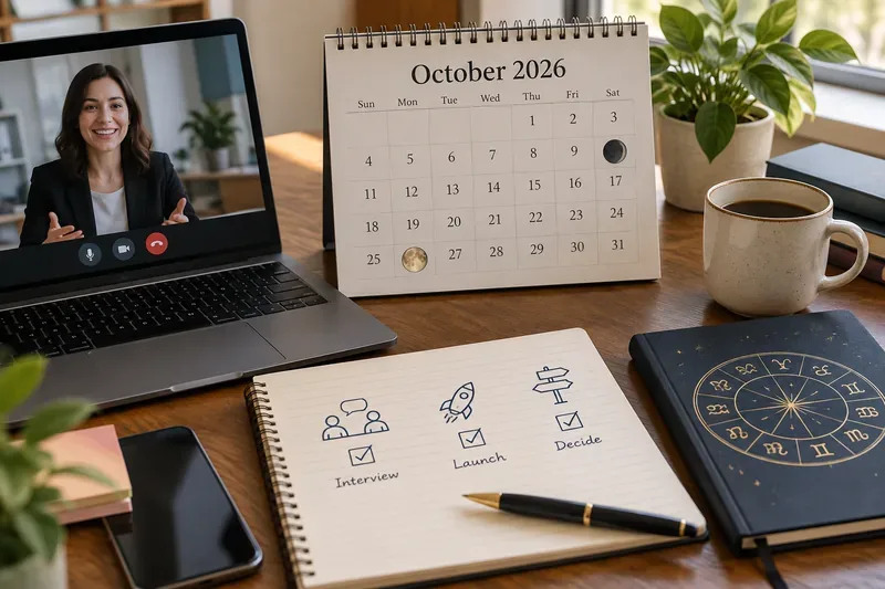 October 2026 Career Days Q&A: When Should Each Zodiac Sign Interview, Launch or Decide?