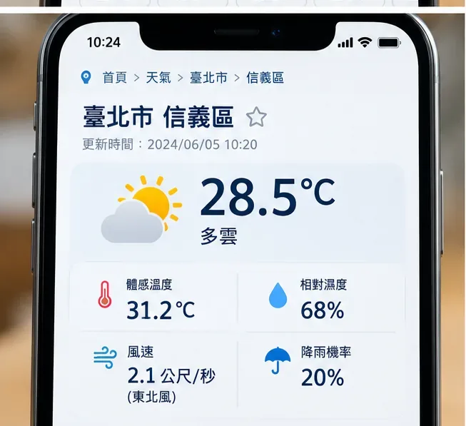 如何查詢即時溫度、體感溫度與今日天氣預報：台灣實用查詢指南